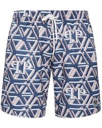 Philipp Plein - Monogram Boxer Swim Shorts - Lyst