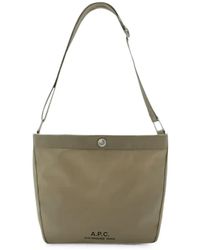 A.P.C. - Small Journal Logo-Print Shoulder Bag - Lyst