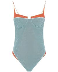 Oséree - Cut-Out Metallic Swimsuit - Lyst