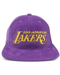Mitchell & Ness - Nba Lakers Corduroy Embroidered Baseball Cap - Lyst