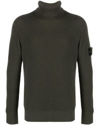 Stone Island - Compass-patch Ribbed-knit Jumper - Lyst