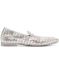 Officine Creative - Metallic-effect Calf-leather Loafers - Lyst