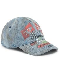 DIESEL - Casquette En Jean À Imprimé Concert - Lyst