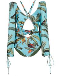 PATBO Badeanzug mit langen Ärmeln - Blau