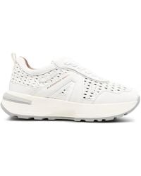 Alexander Smith - Liverpool Perforated Leather Sneakers - Lyst