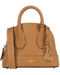 Lancel - Mini Cabas Grainé À Plaque Logo - Lyst