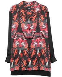 Y-3 - Graphic-Print Button-Down Shirt - Lyst