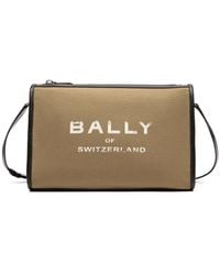 Bally - Kuriertasche Aus Canvas Mit Logo-Print - Lyst