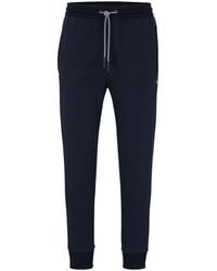 BOSS - Logo-Embroidered Cotton-Blend Track Pants - Lyst