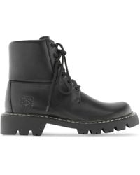Loewe - Sierra Leather Biker Boots - Lyst