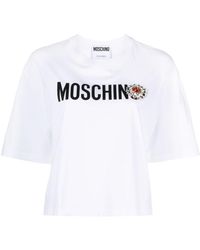 Moschino - T-shirt Met Patch - Lyst