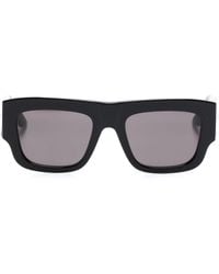 Alexander McQueen - Eckige Sonnenbrille mit Logo-Gravur - Lyst