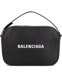 Balenciaga - Everyday Xs Crocodile-Effect Shoulder Bag - Lyst