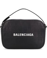 Balenciaga - Everyday Xs Crocodile-Effect Shoulder Bag - Lyst