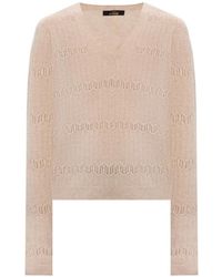 Twinset - Chevron-Knit V-Neck Sweater - Lyst