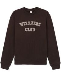 Sporty & Rich - Wellness Club Cotton Sweatshirt - Lyst