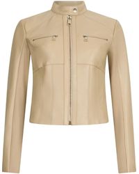 Liu Jo - Zip-Up Leather Jacket - Lyst