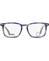 BOSS - Eckige Brille mit Marmormuster - Lyst