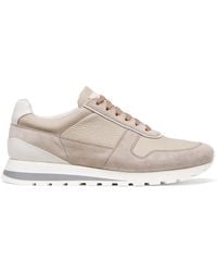 Brunello Cucinelli - Sneakers Met Leren Vlakken - Lyst