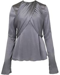 Azeeza - Elowen Twisted Long-Sleeve Top - Lyst