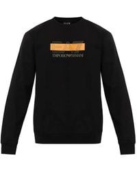 EA7 - Long-Sleeve Logo-Print Sweatshirt - Lyst