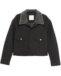 Nanushka - Faux Shearling-Collar Jacket - Lyst