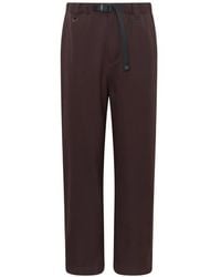 vowels - Belted Wool Trousers - Lyst