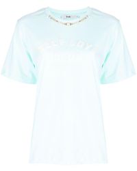 B+ AB - Chain-link Detailed Cotton T-shirt - Lyst