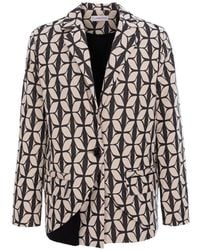CuAnna - Geometric-Print Asymmetric Jacket - Lyst