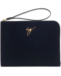 Giuseppe Zanotti - Fabian Logo-Plaque Clutch Bag - Lyst