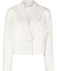 Off-White c/o Virgil Abloh - Cropped Single-breasted Blazer - Lyst