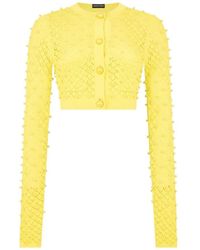 David Koma - Button Embellished Cardigan - Lyst