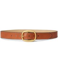 Polo Ralph Lauren - Engraved-buckle Leather Belt - Lyst