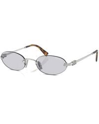 Miu Miu - Rimless Oval-Frame Sunglasses - Lyst