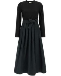 Weekend by Maxmara - Jacquard Jersey And Taffeta Dress - Lyst