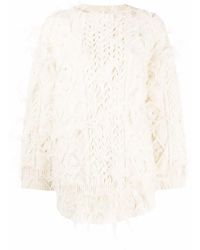 Valentino Garavani - Feather-Embellished Wool Jumper - Lyst