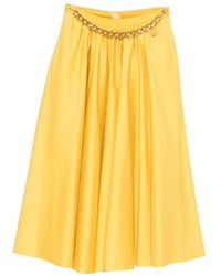 Elisabetta Franchi - Sun Cotton Skirt - Lyst