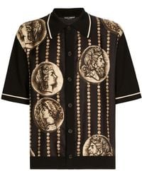 Dolce & Gabbana - Stripe-detail Short-sleeve Shirt - Lyst