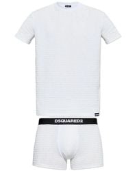 DSquared² - Set aus T-Shirt und Boxershorts mit Logo - Lyst