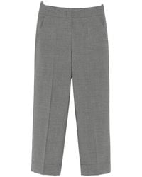 Peserico - Pressed-Crease Turned-Up Trousers - Lyst