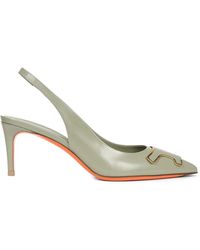 Santoni - Detail Slingback Pumps - Lyst