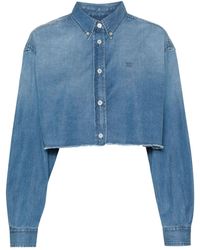 Givenchy - Chemise en jean à coupe crop - Lyst