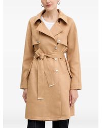 Morgan - Double-Breasted Belted Coat - Lyst