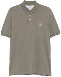 Brunello Cucinelli - Logo Cotton Polo Shirt - Lyst