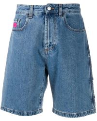 Gcds - Logo-appliqué Denim Shorts - Lyst
