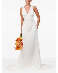 BWLDR - Ruched V-Neck Maxi Dress - Lyst