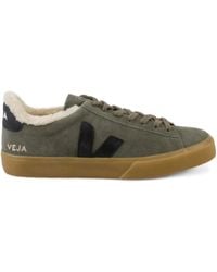 Veja - Campo Suede Shearling Sneakers - Lyst