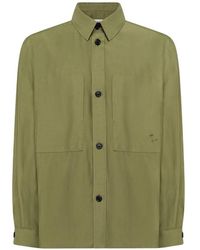 Laneus - Button Embroidered Overshirt - Lyst
