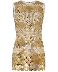 Rabanne - Stud Assembly Mini Dress - Lyst