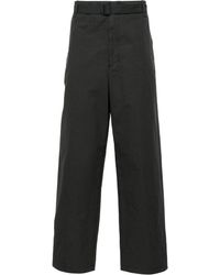 Lemaire - Straight-leg Belted Trousers - Lyst